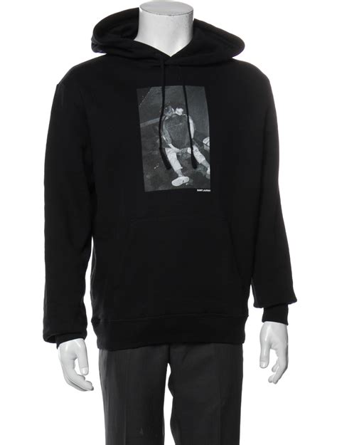 YSL Saint Laurent X Derek Ridgers Black Hoodie Size Small 